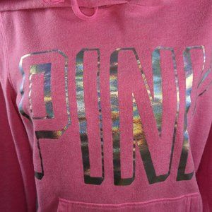2013 Vintage VS Pink Bubblegum Foil Lettering Pullover Hoodie Small